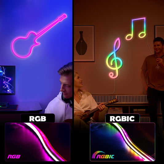 Colorful Neon Light Bar Suit LED Strips Music Light With Silicone Light Bar